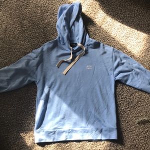 Apc mens powder blue hoodie size Large little wrinkled one wear great condition